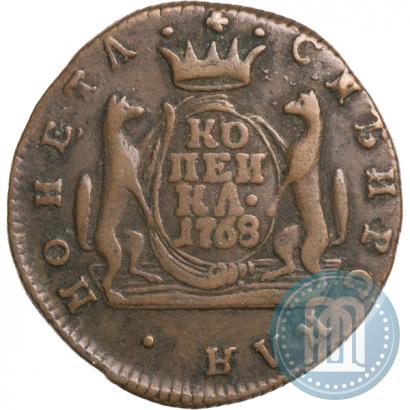 Фото 1 копейка 1768 года КМ 