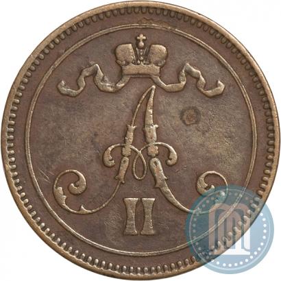 Фото 10 пенни 1865 года  