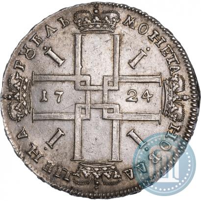 Фото 1 рубль 1724 года  "Портрет в античных доспехах"