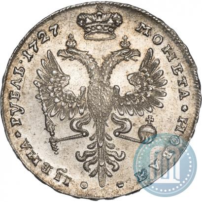 Фото 1 рубль 1726 года  "Московский тип, портрет вправо"