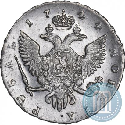 Фото 1 рубль 1744 года СПБ 