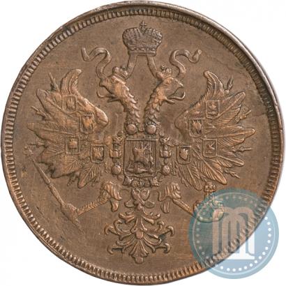 Picture 3 kopecks 1860 year ЕМ 