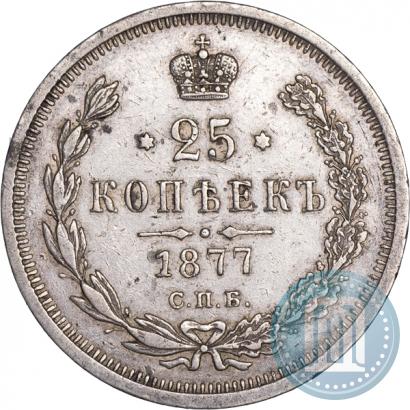 Фото 25 копеек 1877 года СПБ-НФ 