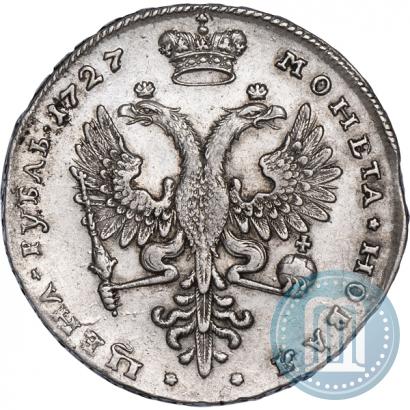 Picture 1 rouble 1727 year  "Moscow type, portrait turned to the right"