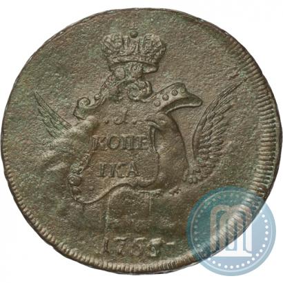 Picture 1 kopeck 1755 year  