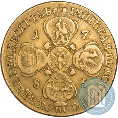 Picture 10 roubles 1785 year СПБ 