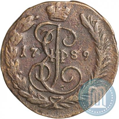 Picture 1 kopeck 1789 year ЕМ 