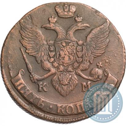 Picture 5 kopecks 1791 year КМ 