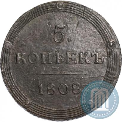 Picture 5 kopecks 1808 year КМ 