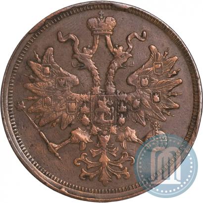 Picture 5 kopecks 1859 year ЕМ "Type of 1860-1867"