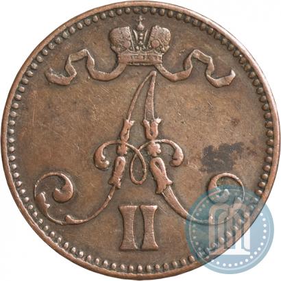 Фото 5 пенни 1865 года  