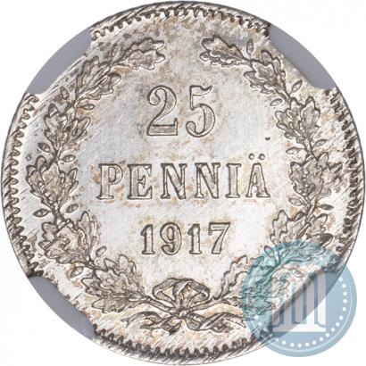 Picture 25 pennia 1917 year S 