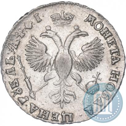 Фото 1 рубль 1719 года OK "Портрет в латах"