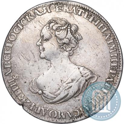 Фото 1 рубль 1725 года  "Траурный"