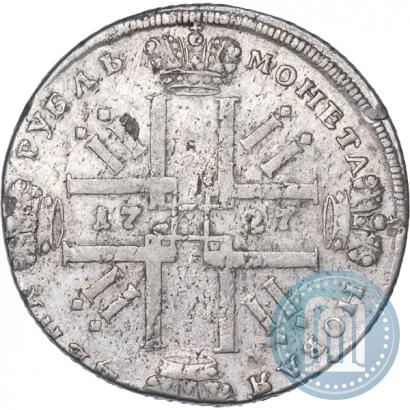 Фото 1 рубль 1727 года СПБ "Петербургский тип"