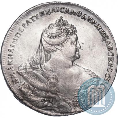 Фото 1 рубль 1737 года  "Московский тип"