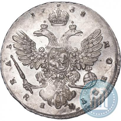 Фото 1 рубль 1737 года  "Московский тип"