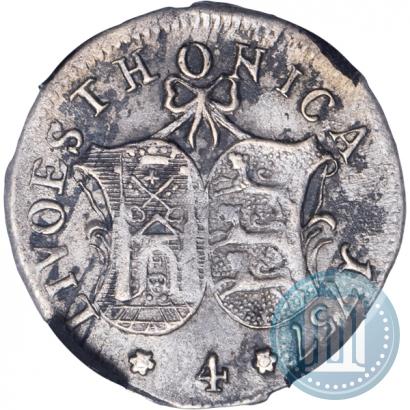 Фото 4 копейки 1757 года  "Ливонез"