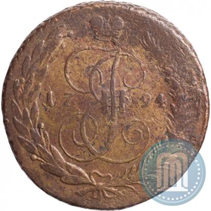 Picture 5 kopecks 1794 year ЕМ "Paul's restrike"
