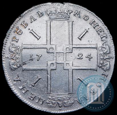 Фото 1 рубль 1724 года  "Портрет в античных доспехах"