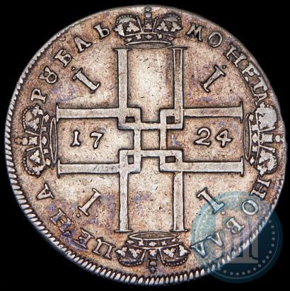 Фото 1 рубль 1724 года  "Портрет в античных доспехах"