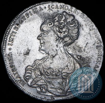 Picture 1 rouble 1725 year  "Petersburg type, portrait turned to the left"