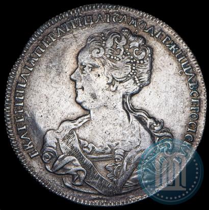 Picture 1 rouble 1725 year СПБ "Petersburg type, portrait turned to the left"