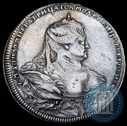 Фото 1 рубль 1737 года  "Московский тип"