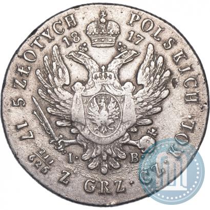 Фото 5 злотых 1817 года IB 