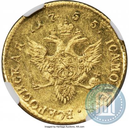 Picture 1 ducat 1755 year  "Eagle on the reverse"