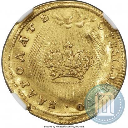 Picture Token Coin 1742 year  "On the coronation of Empress Elizabeth"