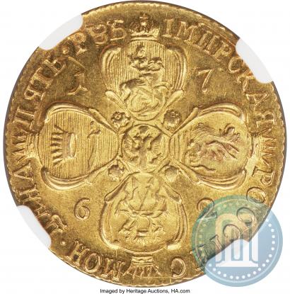 Picture 5 roubles 1762 year СПБ 