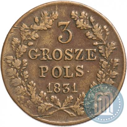 Picture 3 grosze 1831 year KG "Polish uprising"