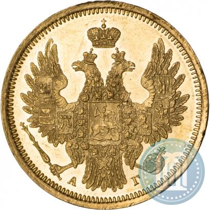 Фото 5 рублей 1851 года СПБ-АГ 