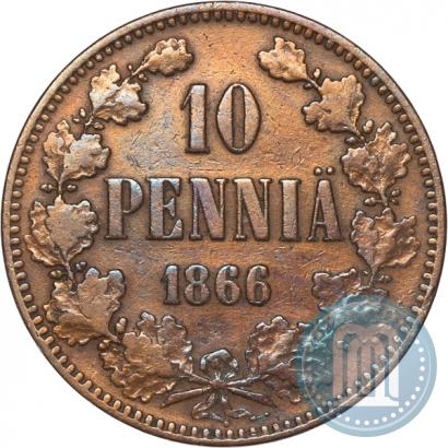 Picture 10 pennia 1866 year  