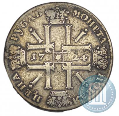 Picture 1 rouble 1724 year СПБ "Sun rouble, portrait in armour"