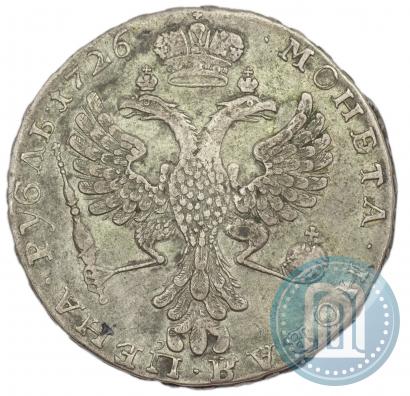 Picture 1 rouble 1726 year  "Moscow type, portrait turned to the left"