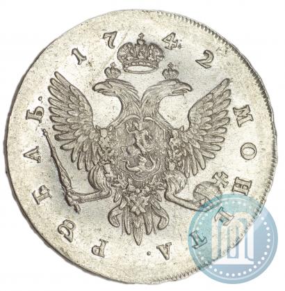 Фото 1 рубль 1742 года СПБ 