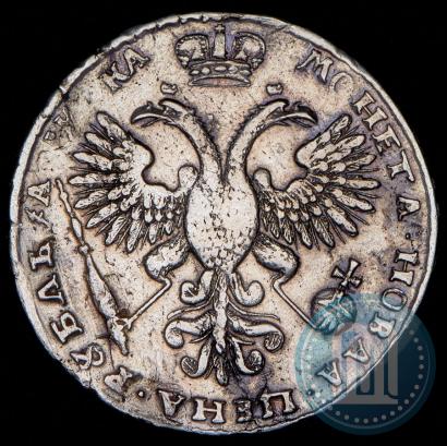 Фото 1 рубль 1721 года K "Портрет в наплечниках"