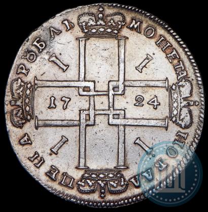 Фото 1 рубль 1724 года OK "Портрет в античных доспехах"