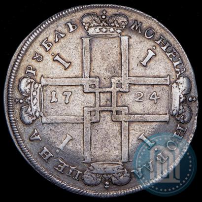 Фото 1 рубль 1724 года  "Портрет в античных доспехах"