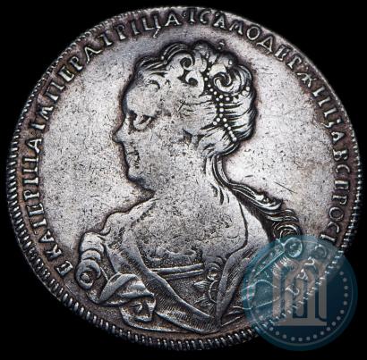 Фото 1 рубль 1725 года СПБ "Петербургский тип, портрет влево"