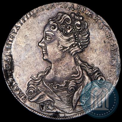 Фото 1 рубль 1726 года  "Московский тип, портрет влево"