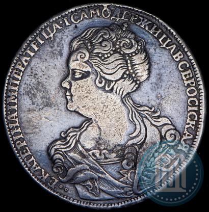 Фото 1 рубль 1726 года СПБ "Петербургский тип, портрет влево"