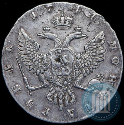 Фото 1 рубль 1744 года ММД 
