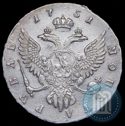 Фото 1 рубль 1751 года ММД 