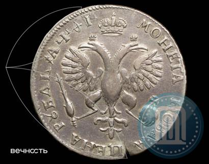 Фото 1 рубль 1719 года OK-L "Портрет в латах"