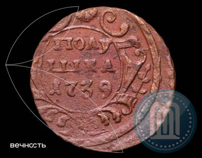 Picture 1 rouble 1730 year  "Large head. Pattern"