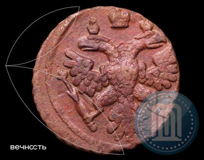 Picture 1 rouble 1730 year  "Large head. Pattern"