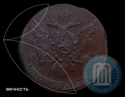 Picture 5 kopecks 1758 year  